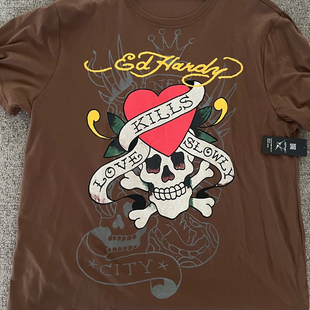 Ed Hardy love kills slowly Graphic T-Shirt for Men